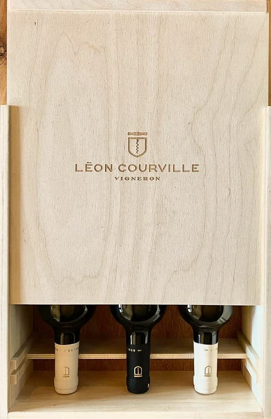 Wooden box for 6 bottles